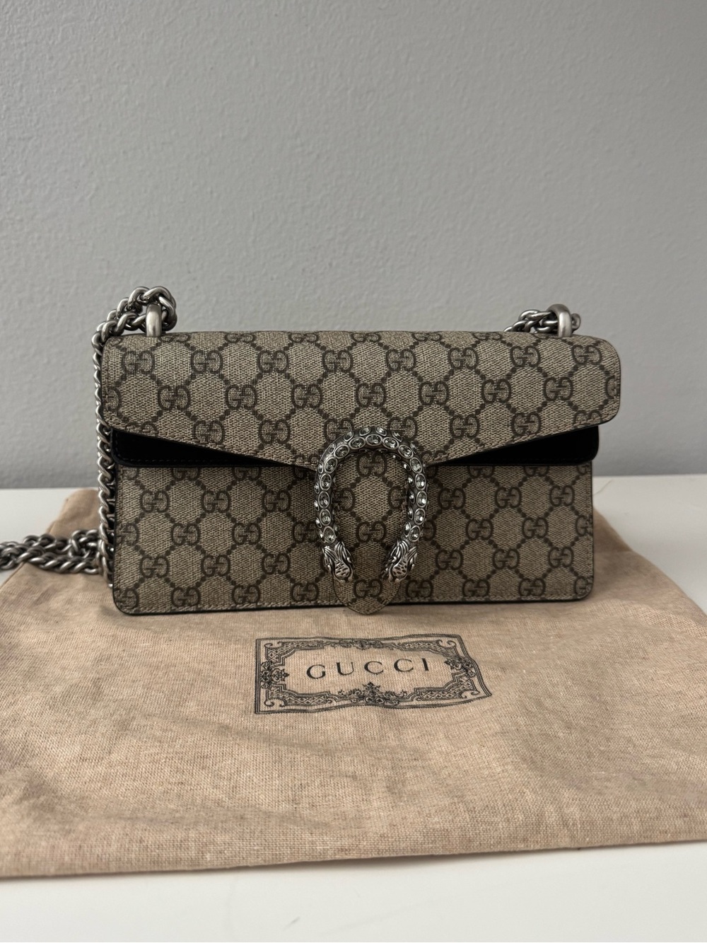 Gucci Dionysus small shoulder bag in GG Supreme